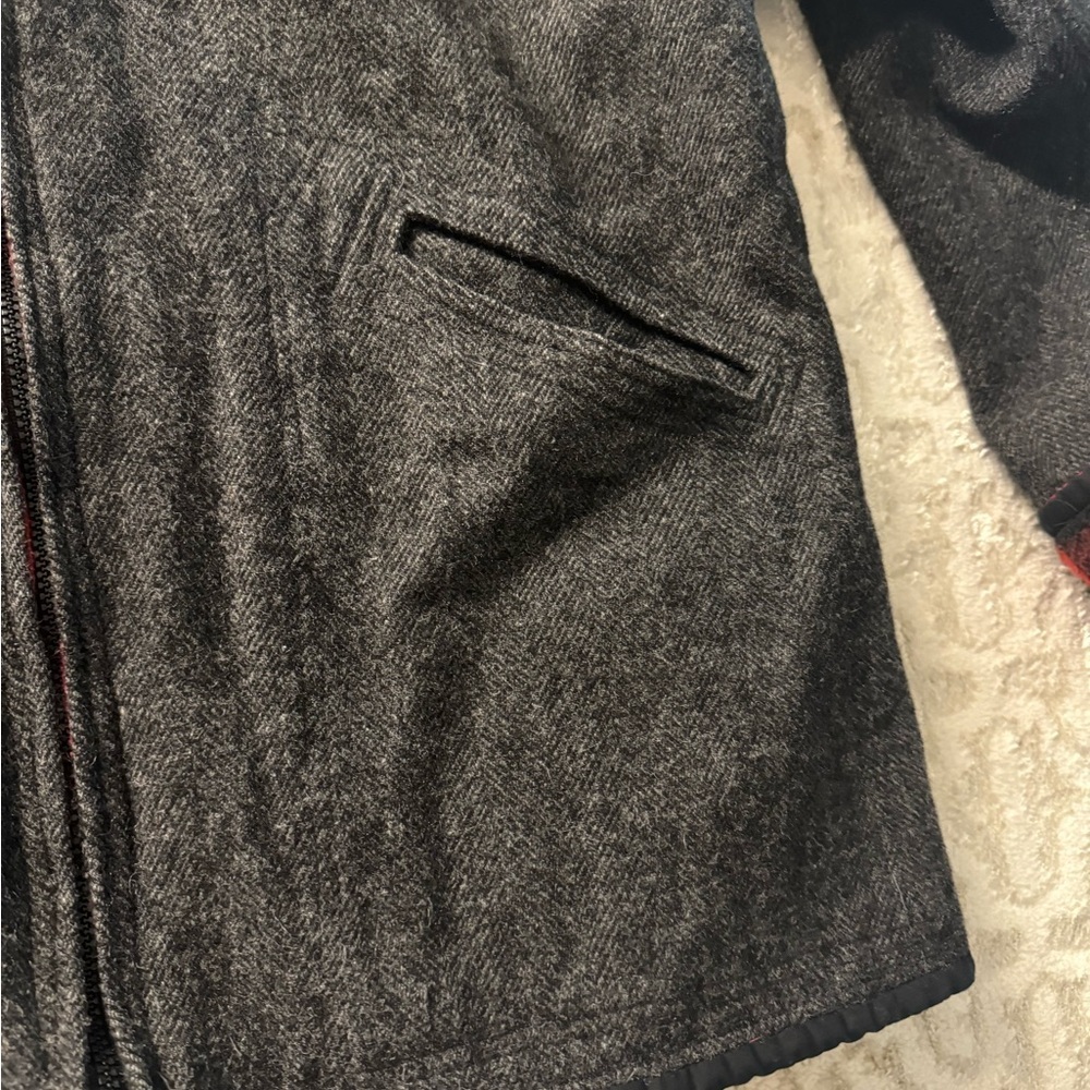 Vintage homemade wool and flannel men’s coat fits like a size large. - Picture 5 of 8